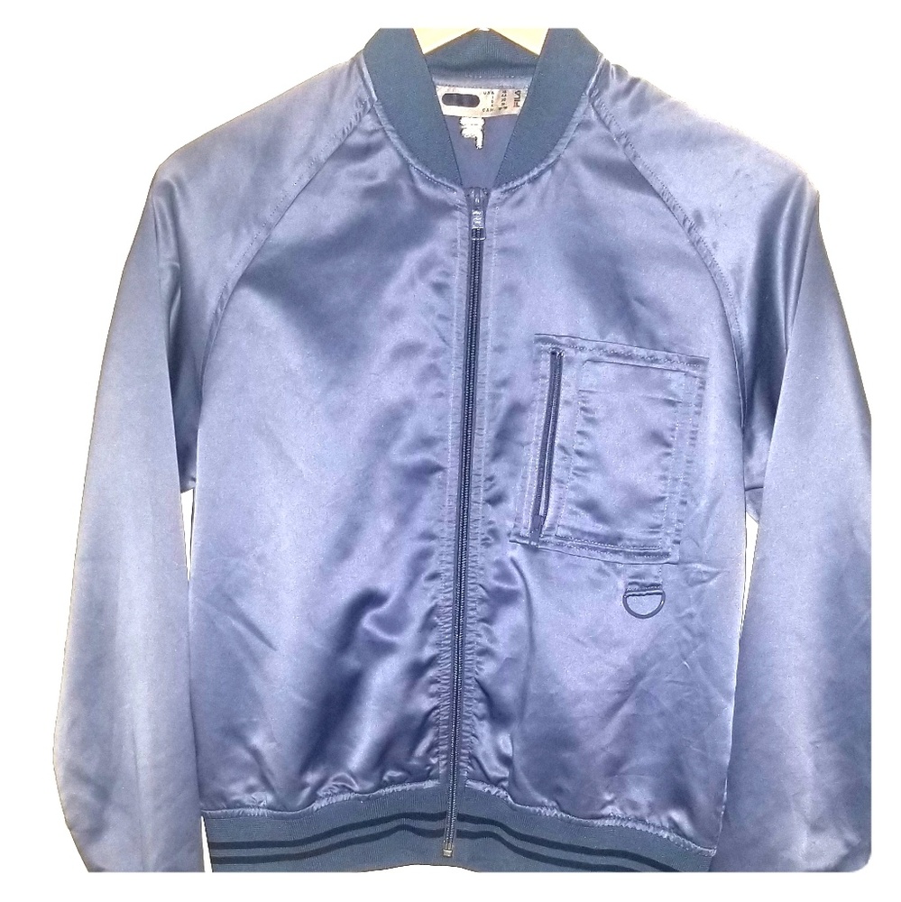 Vintage Satin Blue Fila Jacket Size. Med